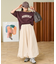2WAY スムース ロゴ 7分袖Tシャツ/オフショルダーTシャツ