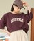 2WAY スムース ロゴ 7分袖Tシャツ/オフショルダーTシャツ