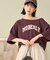 2WAY スムース ロゴ 7分袖Tシャツ/オフショルダーTシャツ