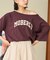 2WAY スムース ロゴ 7分袖Tシャツ/オフショルダーTシャツ
