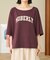 2WAY スムース ロゴ 7分袖Tシャツ/オフショルダーTシャツ