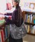 別注 LEATHERETTE Print Round Shoulder Bag