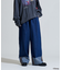 ウォッシュ加工 ロールアップ イージーデニムパンツ【限定展開】