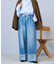 ウォッシュ加工 ロールアップ イージーデニムパンツ【限定展開】