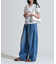 リボン柄 針抜きフライス ヘンリーネックTシャツ