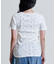 リボン柄 針抜きフライス ヘンリーネックTシャツ