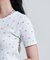 リボン柄 針抜きフライス ヘンリーネックTシャツ