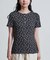 花柄 針抜き フライス ヘンリーネックTシャツ