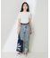花柄 針抜き フライス ヘンリーネックTシャツ