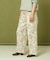 花ジャガードワイドパンツ