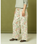 花ジャガードワイドパンツ