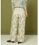 花ジャガードワイドパンツ