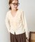 ちび フリル Vネック ニット カーディガン【限定展開】