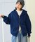 ＜マシーンウォッシャブル＞ スウェットライクジップニット