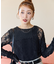 レース パッチワーク ロングスリーブ トップス【限定展開】