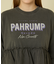 ティアードフリルロゴ切替 7分袖Tシャツ