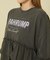 ティアードフリルロゴ切替 7分袖Tシャツ