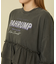 ティアードフリルロゴ切替 7分袖Tシャツ