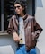 別注 LEATHERETTE Stand Collar Blouson