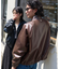 別注 LEATHERETTE Stand Collar Blouson
