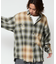 Relax Fit リラックスフィット ブリーチ加工 オンブレチェック ネルシャツ 【限定展開】