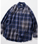 Relax Fit リラックスフィット ブリーチ加工 オンブレチェック ネルシャツ 【限定展開】