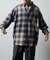 Relax Fit リラックスフィット ブリーチ加工 オンブレチェック ネルシャツ 【限定展開】