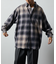 Relax Fit リラックスフィット ブリーチ加工 オンブレチェック ネルシャツ 【限定展開】