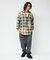 Relax Fit リラックスフィット ブリーチ加工 オンブレチェック ネルシャツ 【限定展開】