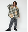 Relax Fit リラックスフィット ブリーチ加工 オンブレチェック ネルシャツ 【限定展開】
