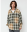 Relax Fit リラックスフィット ブリーチ加工 オンブレチェック ネルシャツ 【限定展開】