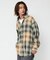 Relax Fit リラックスフィット ブリーチ加工 オンブレチェック ネルシャツ 【限定展開】