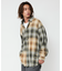 Relax Fit リラックスフィット ブリーチ加工 オンブレチェック ネルシャツ 【限定展開】
