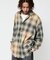 Relax Fit リラックスフィット ブリーチ加工 オンブレチェック ネルシャツ 【限定展開】