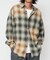 Relax Fit リラックスフィット ブリーチ加工 オンブレチェック ネルシャツ 【限定展開】