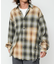 Relax Fit リラックスフィット ブリーチ加工 オンブレチェック ネルシャツ 【限定展開】