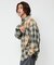 Relax Fit リラックスフィット ブリーチ加工 オンブレチェック ネルシャツ 【限定展開】