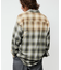 Relax Fit リラックスフィット ブリーチ加工 オンブレチェック ネルシャツ 【限定展開】
