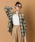 Relax Fit リラックスフィット ブリーチ加工 オンブレチェック ネルシャツ 【限定展開】