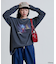 【DISNEY FANTASIA】 ボックスカラーフロントプリント長袖Tシャツ