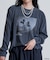 【DISNEY FANTASIA】 ボックス モノクロフロント プリント長袖Tシャツ