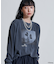 【DISNEY FANTASIA】 ボックス モノクロフロント プリント長袖Tシャツ