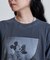 【DISNEY FANTASIA】 ボックス モノクロフロント プリント長袖Tシャツ