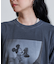 【DISNEY FANTASIA】 ボックス モノクロフロント プリント長袖Tシャツ