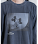 【DISNEY FANTASIA】 ボックス モノクロフロント プリント長袖Tシャツ