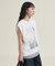 チュールドッキング フォトプリント ノースリーブTシャツ