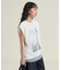 チュールドッキング フォトプリント ノースリーブTシャツ