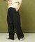 タックワイドスラックスパンツ
