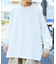 ワイドシルエット ワンポイント刺繍 クルーネック ロングスリーブTシャツ 【限定展開】