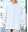 ワイドシルエット ワンポイント刺繍 クルーネック ロングスリーブTシャツ 【限定展開】